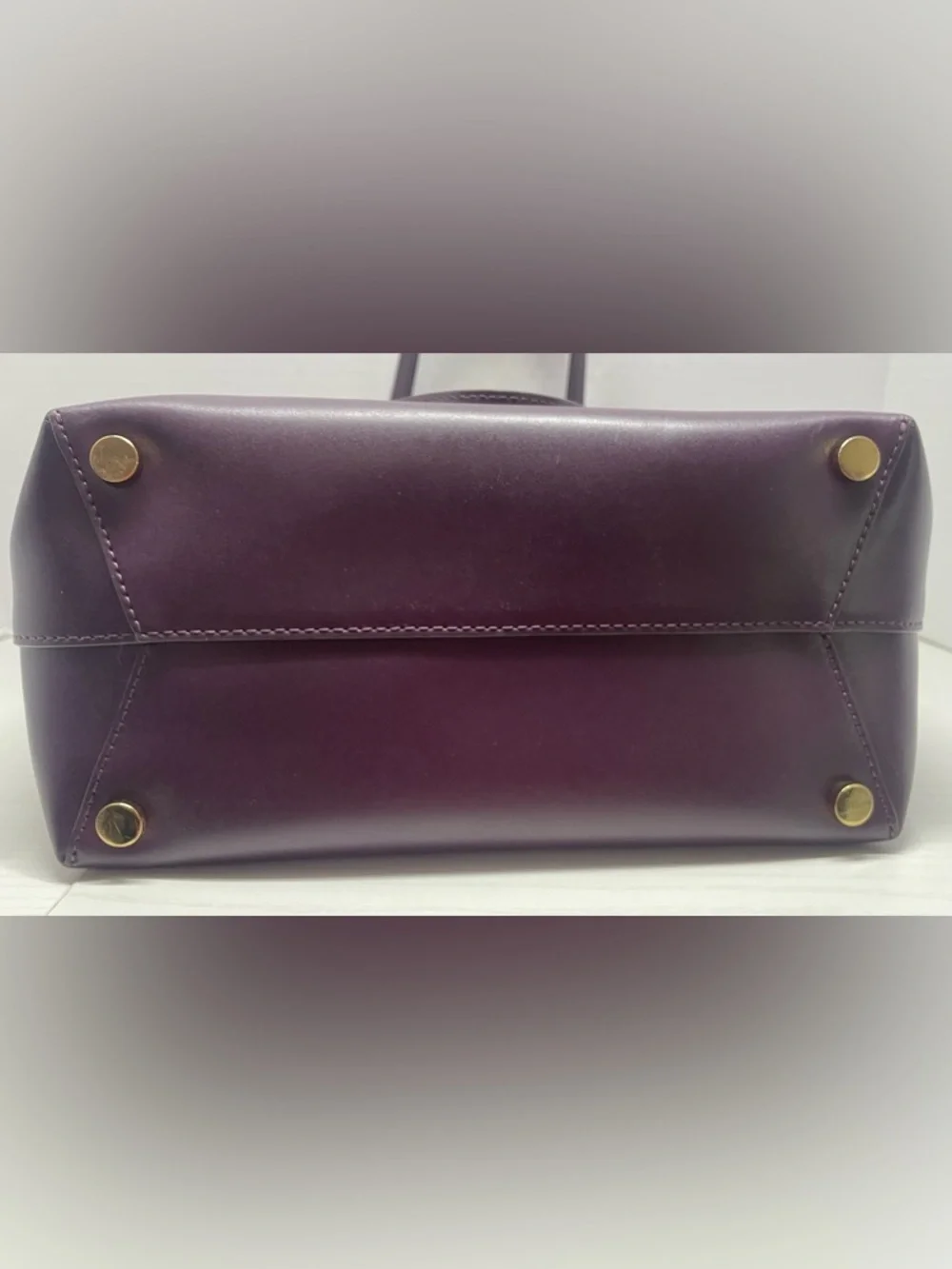 Michael Kors Mott Burgundy Leather Double Handle Zipper Tote Bag - MSRP $268